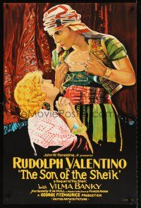 6t464 SON OF THE SHEIK S2 recreation 1sh 2000 incredible art of Rudolph Valentino & Vilma Banky!