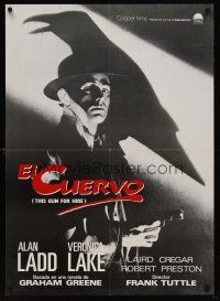 6t265 THIS GUN FOR HIRE Spanish R80s great image of Alan Ladd with gun & bird shadow!