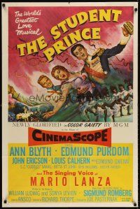 6t088 STUDENT PRINCE 1sh '54 art of pretty Ann Blyth & Edmund Purdom, romantic musical!