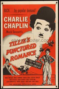 6t095 TILLIE'S PUNCTURED ROMANCE 1sh R50 Charlie Chaplin in his 1st full-length comedy hit!