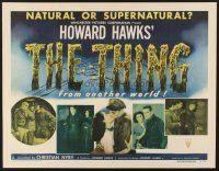 6w003 THING style A 1/2sh '51 Howard Hawks classic horror, shows five scenes from the movie!
