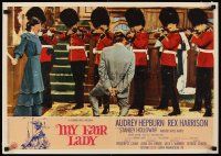 6w015 MY FAIR LADY Italian photobusta '64 fantasy sequence of Audrey Hepburn executing Harrison!