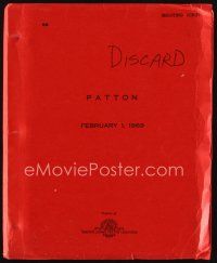 6w020 PATTON shooting draft script Feb 1, 1969, screenplay by Francis Ford Coppola & Edmund H. North