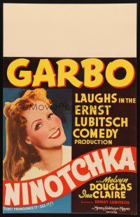 6w097 NINOTCHKA WC '39 different image of laughing Greta Garbo, directed by Ernst Lubitsch!
