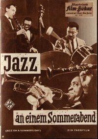 6w037 JAZZ ON A SUMMER'S DAY German program '60 different images of Louis Armstrong & others!