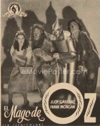 6w068 WIZARD OF OZ Spanish herald '45 Victor Fleming, Judy Garland all-time classic!
