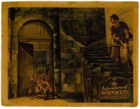6x179 ADVENTURES OF ROBIN HOOD LC '38 Basil Rathbone approaches Errol Flynn on stairway!
