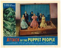 6x200 ATTACK OF THE PUPPET PEOPLE LC #8 '58 great special fx scene of six tiny people in suitcase!