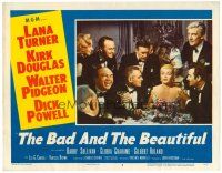 6x203 BAD & THE BEAUTIFUL LC #3 '53 Lana Turner surrounded by men drinking champagne!