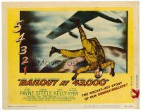 6x038 BAILOUT AT 43,000 TC '57 the rocket-hot story of our human bullets, cool skydiving image!