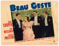 6x212 BEAU GESTE LC '39 Ray Milland, Robert Preston & Gary Cooper by young Susan Hayward!
