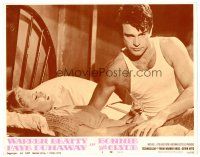 6x231 BONNIE & CLYDE LC #2 '67 c/u of outlaws Warren Beatty & Faye Dunaway in bed!
