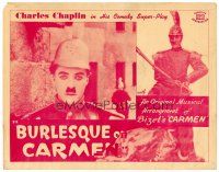 6x242 BURLESQUE ON CARMEN LC R40s close up of Charlie Chaplin in parody of Bizet's opera!