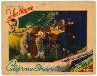 6x245 CALIFORNIA STRAIGHT AHEAD LC '37 crowd watches John Wayne carry woman from truck wreck!