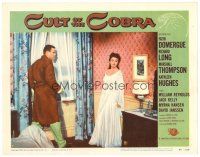 6x286 CULT OF THE COBRA LC #7 '55 Marshall Thompson stares at sexy Faith Domergue in nightgown!