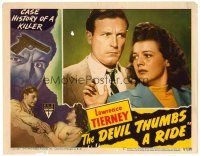 6x303 DEVIL THUMBS A RIDE LC #2 '47 great close up of crazed Lawrence Tierney & Nan Leslie!