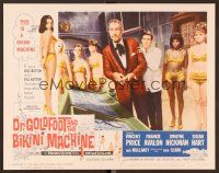 6x318 DR. GOLDFOOT & THE BIKINI MACHINE LC #8 '65 Vincent Price in lab surrounded by sexy babes!