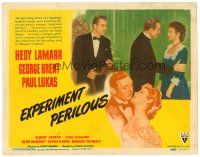 6x060 EXPERIMENT PERILOUS TC '44 George Brent & Paul Lukas with hauntingly beautiful Hedy Lamarr!