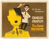 6x078 GREAT DICTATOR TC R58 art of Charlie Chaplin giving haircut to his Hitler double!