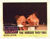 6x394 HARDER THEY FALL LC '56 Mike Lane as boxer Toro Moreno getting beaten to a pulp in the ring!