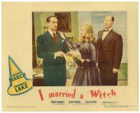 6x427 I MARRIED A WITCH LC '42 Robert Benchley watches Veronica Lake touch scared Fredric March!