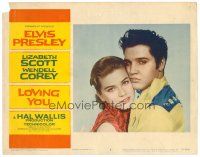 6x487 LOVING YOU LC #3 '57 best romantic close up of Elvis Presley & pretty Dolores Hart!