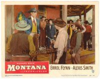 6x514 MONTANA LC #5 '50 cowboy Errol Flynn stares down Ian MacDonald w/ gun as James Brown watches!