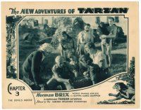 6x538 NEW ADVENTURES OF TARZAN chapter 3 LC '35 Herman Brix & chimp watch white men & women!