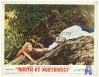 6x554 NORTH BY NORTHWEST LC #1 R66 classic image of Cary Grant & Eva Marie Saint on Mt. Rushmore!
