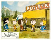 6x593 RACE FOR YOUR LIFE CHARLIE BROWN LC #4 '77 the Peanuts gang registering for summer camp!