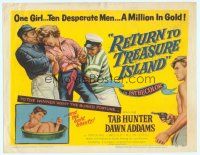 6x126 RETURN TO TREASURE ISLAND TC '54 Tab Hunter & desperate men with sexy Dawn Addams!