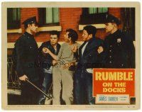 6x633 RUMBLE ON THE DOCKS LC '56 Robert Blake & teen delinquents are arrested by the police!