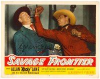 6x643 SAVAGE FRONTIER LC #4 '53 Rocky Lane delivers uppercut to bad guy Roy Barcroft!