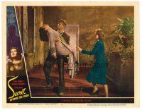 6x648 SECRET BEYOND THE DOOR LC #2 '47 Michael Redgrave holds Joan Bennett, Fritz Lang film noir!
