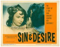6x667 SIN & DESIRE LC '60 close up of Francoise Arnoul, who couldn't control her emotions!