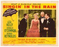 6x669 SINGIN' IN THE RAIN LC #4 '52 Gene Kelly & Millard Mitchell smile at Jean Hagen on the set!