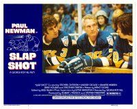 6x671 SLAP SHOT LC #4 '77 close up of hockey players Paul Newman & his teammates in the box!