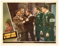 6x691 STRANGE DEATH OF ADOLF HITLER LC '43 Rudolph Anders restrains Ludwig Donath from attacking man