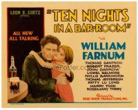 6x147 TEN NIGHTS IN A BARROOM TC '31 alcoholic William Farnum hugging his little girl!