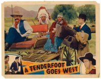 6x710 TENDERFOOT GOES WEST LC '36 dude Russell Gleason gets on buckboard with Native Americans!