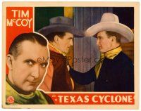6x712 TEXAS CYCLONE LC '32 Tim McCoy in cool white hat staring down mustached baddie Wheeler Oakman!