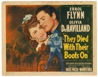 6x148 THEY DIED WITH THEIR BOOTS ON TC '41 Errol Flynn & Olivia De Havilland at the Little Big Horn