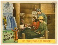 6x724 TIGER WOMAN chapter 1 LC '44 serial, Rocky & Renaldo behind Linda Stirling in fur hat, color!