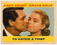 6x725 TO CATCH A THIEF LC #5 '55 best close up of Grace Kelly & Cary Grant, Alfred Hitchcock