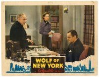 6x769 WOLF OF NEW YORK LC '40 man & woman stare at despondent Jerome Cowan in huge office!