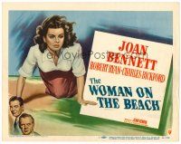 6x163 WOMAN ON THE BEACH TC '46 art of bad Joan Bennett on her knees, directed by Jean Renoir!