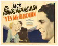 6x165 YES MR. BROWN TC '33 great close up of Jack Buchanan in tux & pretty Elsie Randolph!