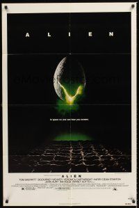 6y027 ALIEN 1sh '79 Ridley Scott outer space sci-fi classic, cool hatching egg image!