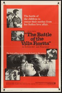 6y063 BATTLE OF THE VILLA FIORITA 1sh '65 romantic close up of Maureen O'Hara & Rossano Brazzi!