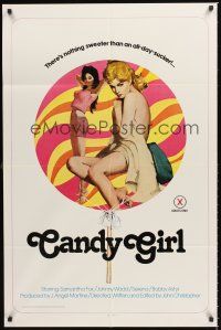 6y138 CANDY GIRL 1sh '79 John Holmes, Samantha Fox, sweeter than an all-day-sucker!